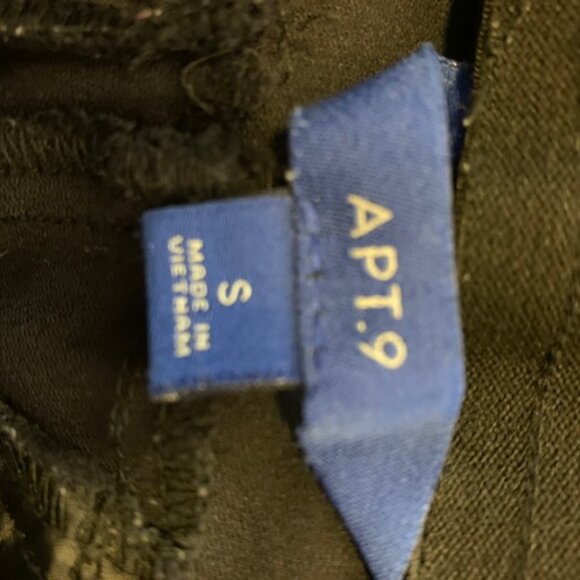 Apt 9 Black Size S Stretch Wide Waistband Straight Leg Ankle Pull on Pant - Picture 3 of 8